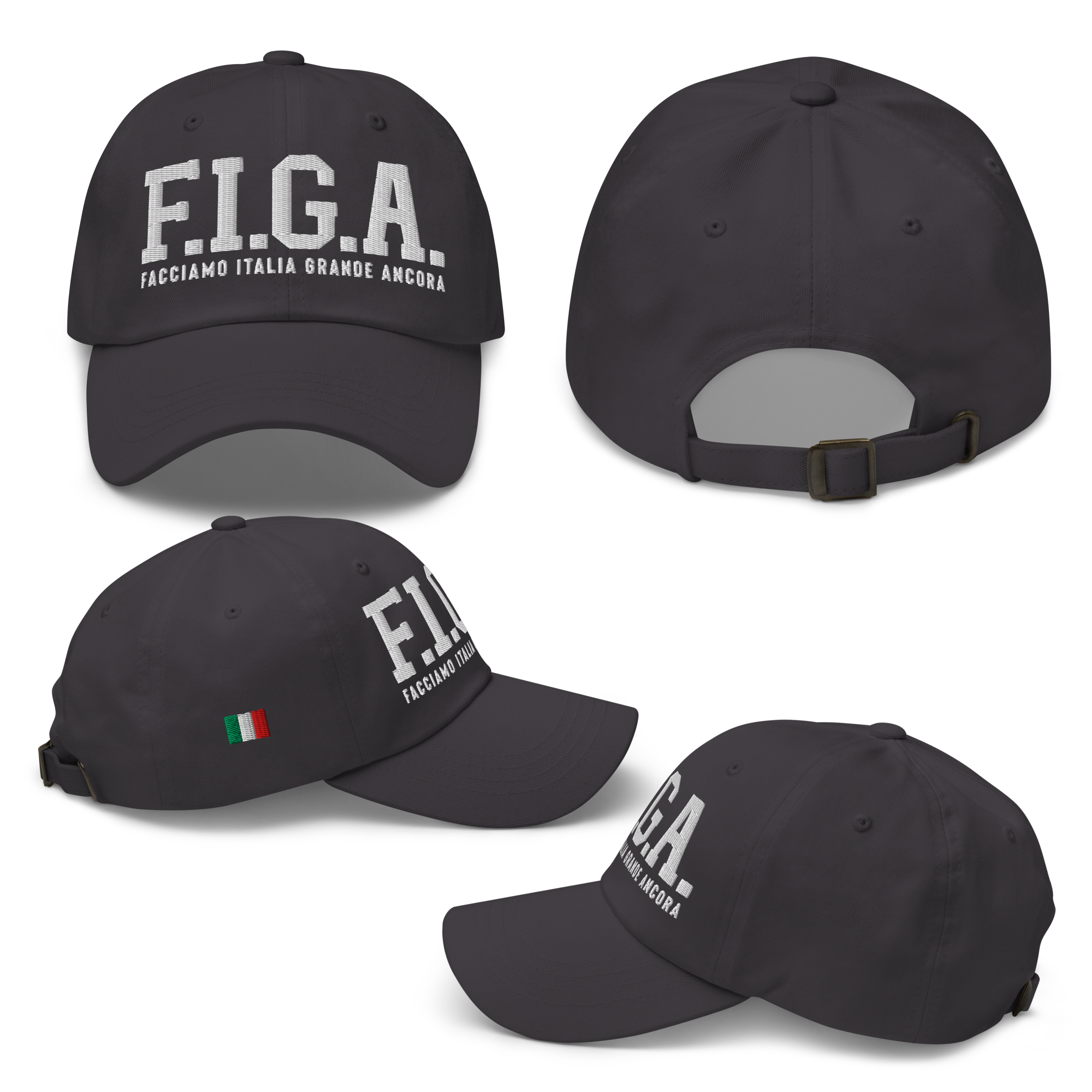 Cappello con visiera e ricamo