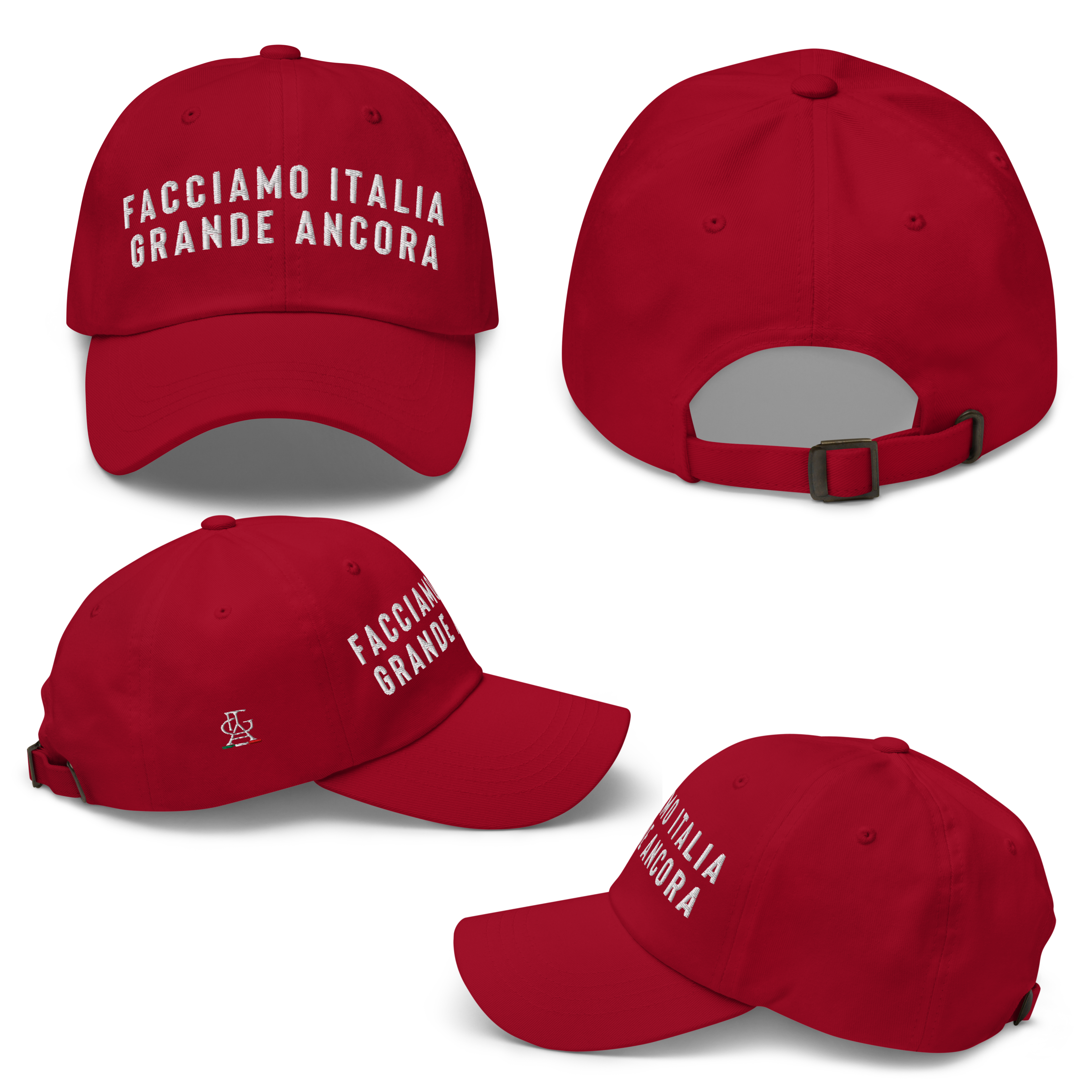 Cappello con visiera e ricamo