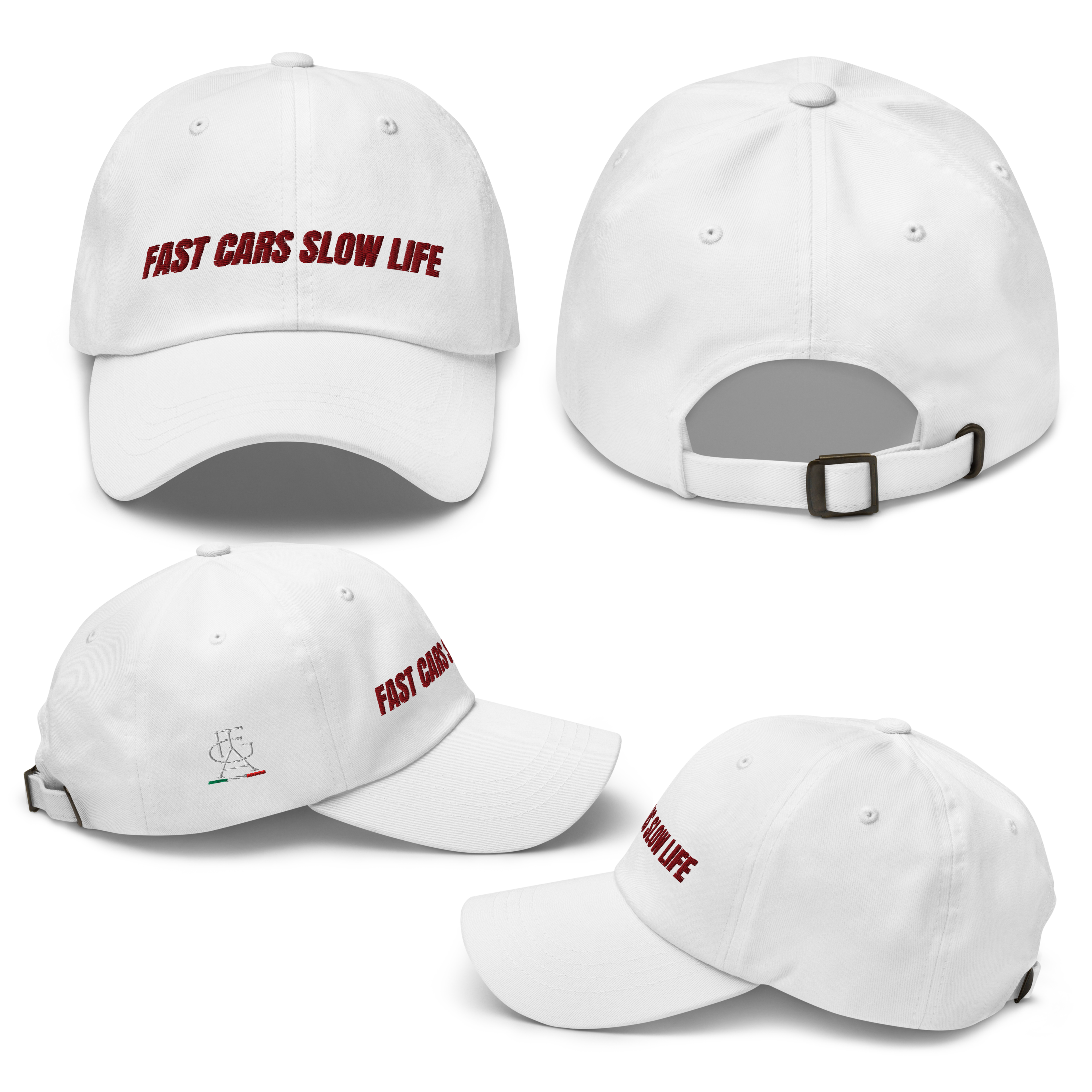 Cappello con visiera e ricamo in rilievo