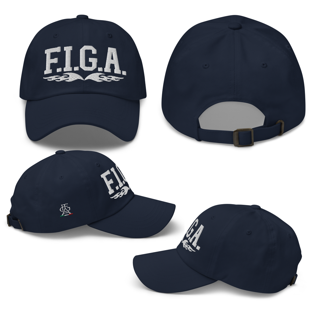 Cappello con visiera e ricamo in rilievo