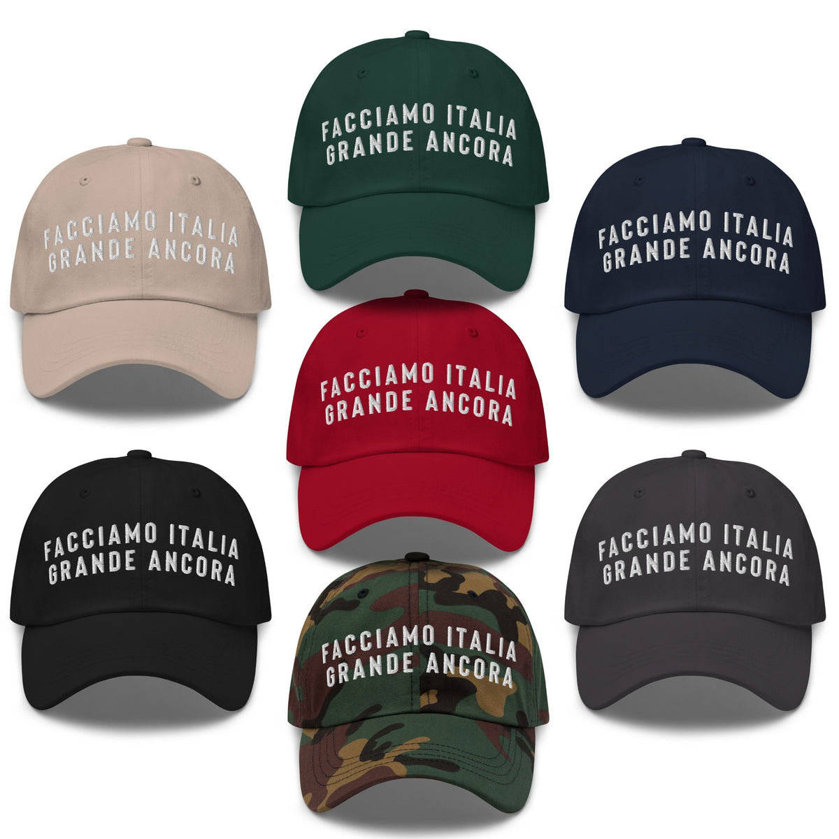 Cappello "Facciamo Italia Grande Ancora" — Ricamato