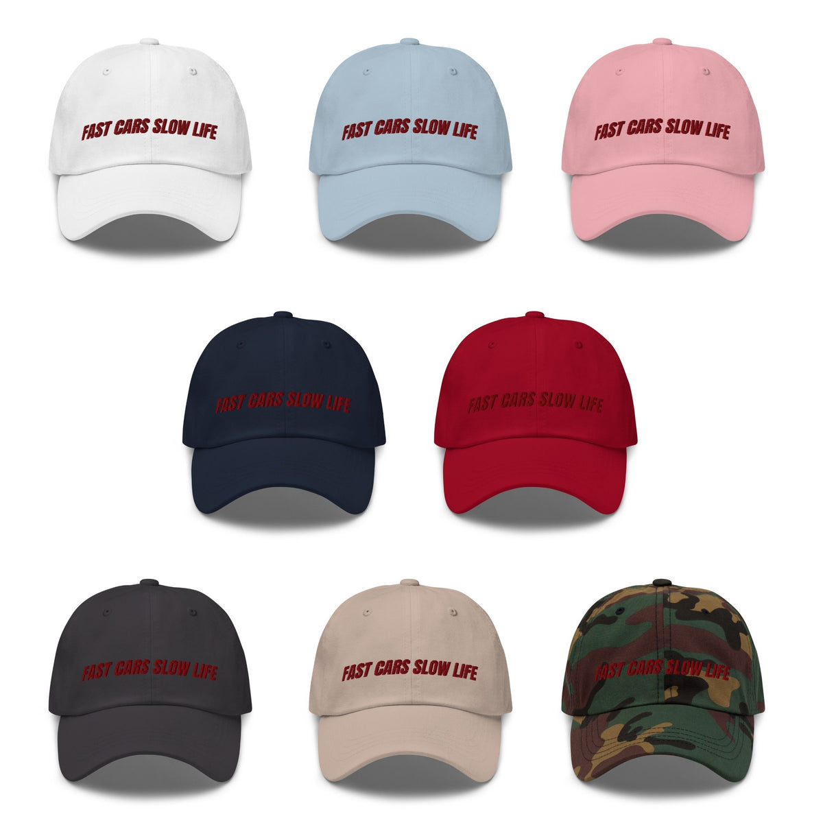 Cappello "Fast Cars Slow Life" — Ricamato 3D